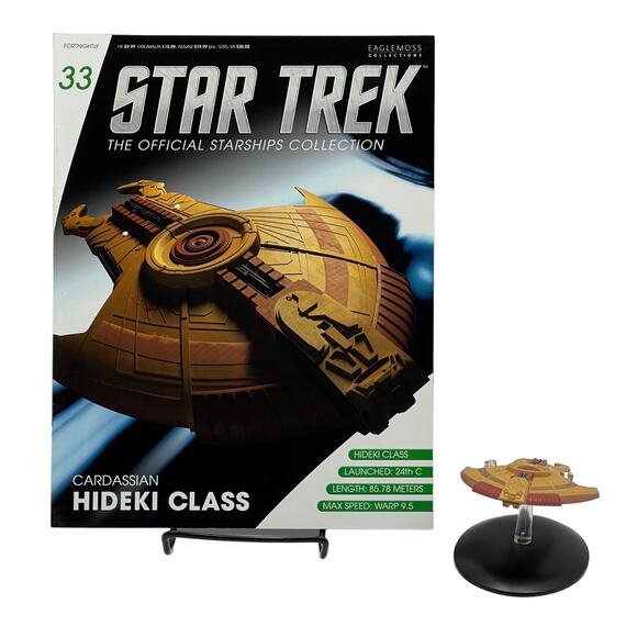 Eaglemoss 2016 Star Trek Cardassian Hideki Class Diecast Starship 33 - Picture 1 of 12